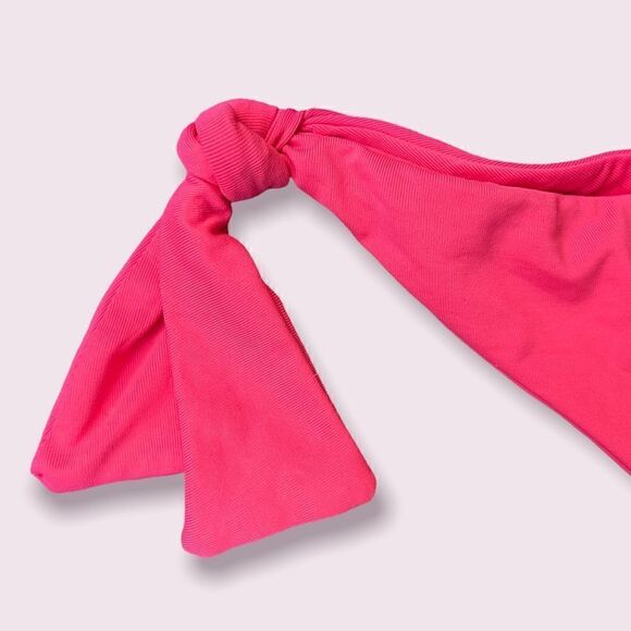 CALZEDONIA ITALIAN SIDE TIE BIKINI BOTTOM CORAL RED SMALL - Picture 3 of 6